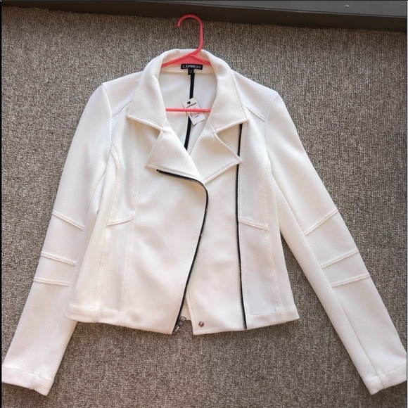 Express White Moto Jacket - Picture 3 of 4